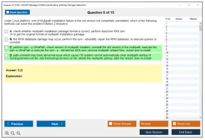 Huawei H13-621 HCNP-Storage-CUSN(Constructing Unifying Storage Network) Practice test exam simulator test engine exam Prep practice test questions answers Image 6