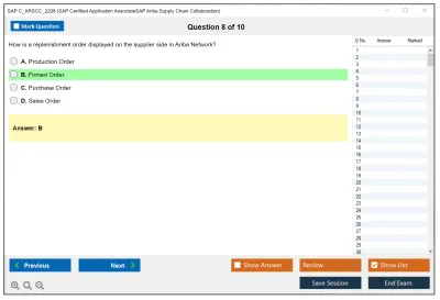 SAP C_ARSCC_2208 SAP Certified Application AssociateSAP Ariba Supply Chain Collaboration Practice test exam simulator test engine exam Prep practice test questions answers Image 8