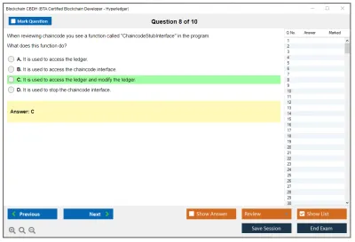 Blockchain CBDH BTA Certified Blockchain Developer – Hyperledger Practice test exam simulator test engine exam Prep practice test questions answers Image 8