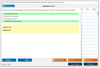 SAP C_TS4C_2023 SAP Certified Associate - SAP S/4HANA Cloud public edition implementation with SAP Activate Practice test exam simulator test engine exam Prep practice test questions answers Image 2