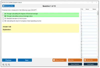 NACVA CVA Certified Valuation Analyst Practice test exam simulator test engine exam Prep practice test questions answers Image 1