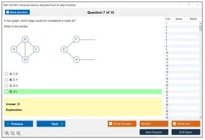 EMC E20-065 Advanced Analytics Specialist Exam for Data Scientists Practice test exam simulator test engine exam Prep practice test questions answers Image 7