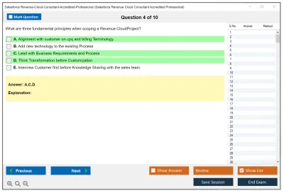 Salesforce Revenue-Cloud-Consultant-Accredited-Professional Salesforce Revenue Cloud Consultant Accredited Professional Practice test exam simulator test engine exam Prep practice test questions answers Image 4