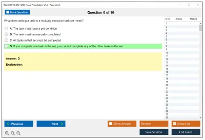 IBM C2070-982 IBM Case Foundation V5.2, Specialist Practice test exam simulator test engine exam Prep practice test questions answers Image 6