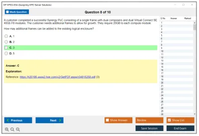 HP HPE0-S54 Designing HPE Server Solutions Practice test exam simulator test engine exam Prep practice test questions answers Image 8