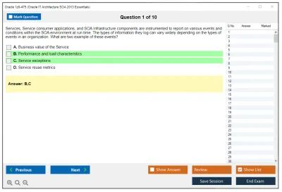 Oracle 1z0-475 Oracle IT Architecture SOA 2013 Essentials Practice test exam simulator test engine exam Prep practice test questions answers Image 1