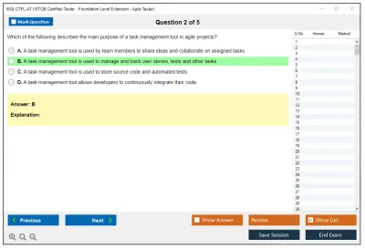 iSQI CTFL-AT Certified Tester Foundation Level Agile Tester Practice test exam simulator test engine exam Prep practice test questions answers Image 2