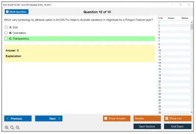 Esri EADE19-001 ArcGIS Desktop Entry 19-001 Practice test exam simulator test engine exam Prep practice test questions answers Image 10