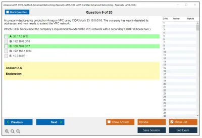 Amazon AWS AWS-Certified-Advanced-Networking-Specialty-ANS-C00 AWS Certified Advanced Networking - Specialty (ANS-C00) Practice test exam simulator test engine exam Prep practice test questions answers Image 9