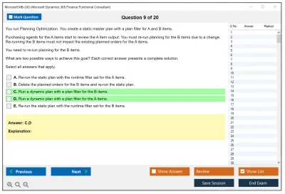 Microsoft MB-330 Microsoft Dynamics 365 Supply Chain Management Practice test exam simulator test engine exam Prep practice test questions answers Image 9