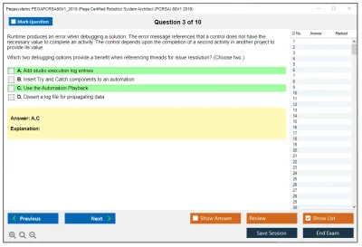 Pegasystems PEGAPCRSA80V1_2019 Pega Certified Robotics System Architect (PCRSA) 80V1 2019 Practice test exam simulator test engine exam Prep practice test questions answers Image 3