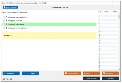 Cisco 700-651 Cisco Collaboration Architecture Sales Essentials (CASE) Practice test exam simulator test engine exam Prep practice test questions answers Image 2
