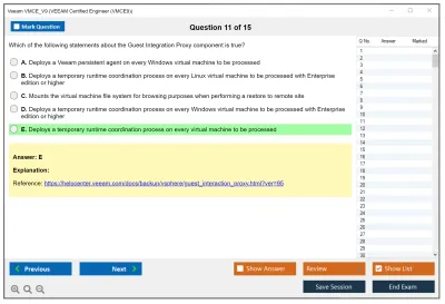 Veeam VMCE_V9 VEEAM Certified Engineer (VMCE9) Practice test exam simulator test engine exam Prep practice test questions answers Image 11