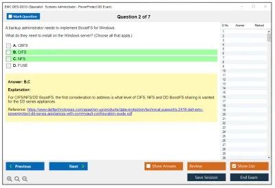 EMC DES-DD33 Specialist - Systems Administrator PowerProtect DD Exam Practice test exam simulator test engine exam Prep practice test questions answers Image 2