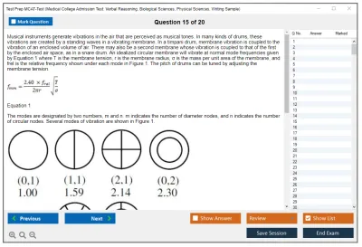 Test Prep MCAT-Test Medical College Admission Test: Verbal Reasoning, Biological Sciences, Physical Sciences, Writing Sample Practice test exam simulator test engine exam Prep practice test questions answers Image 15