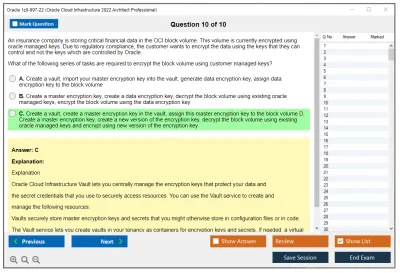 Oracle 1z0-997-22 Oracle Cloud Infrastructure 2022 Architect Professional Practice test exam simulator test engine exam Prep practice test questions answers Image 10
