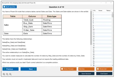 Microsoft DA-100 Analyzing Data with Microsoft Power BI Practice test exam simulator test engine exam Prep practice test questions answers Image 4