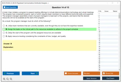 BICSI RCDDv14 BICSI Registered Communications Distribution Designer – RCDDv14 Practice test exam simulator test engine exam Prep practice test questions answers Image 14