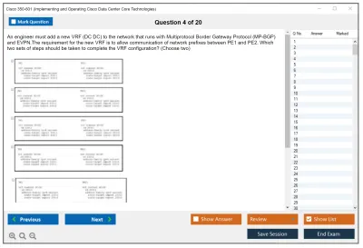Cisco 350-601 Implementing Cisco Data Center Core Technologies (350-601 DCCOR) Practice test exam simulator test engine exam Prep practice test questions answers Image 4