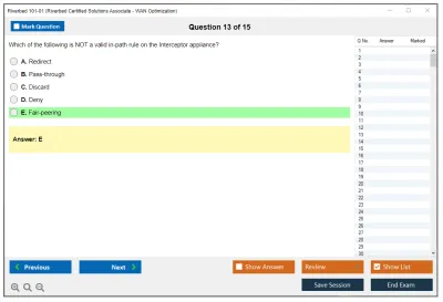 Riverbed 101-01 Riverbed Certified Solutions Associate Practice test exam simulator test engine exam Prep practice test questions answers Image 13