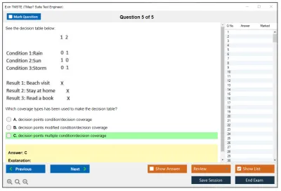 Exin TMSTE TMap Suite Test Engineer Practice test exam simulator test engine exam Prep practice test questions answers Image 5