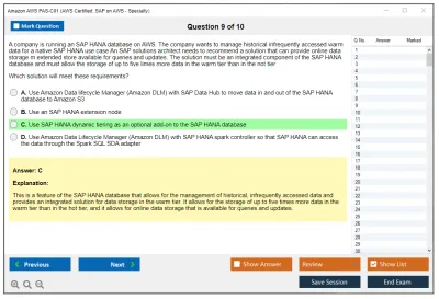Amazon AWS PAS-C01 AWS Certified: SAP on AWS - Specialty Practice test exam simulator test engine exam Prep practice test questions answers Image 9