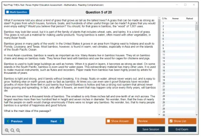 Test Prep THEA-Test Texas Higher Education Assessment - Mathematics, Reading Comprehension Practice test exam simulator test engine exam Prep practice test questions answers Image 5