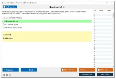 Genesys PC-CIC-Core PureConnect: CIC Core Certification Practice test exam simulator test engine exam Prep practice test questions answers Image 6