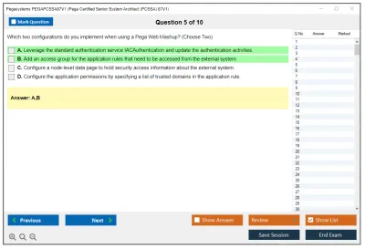 Pegasystems PEGAPCSSA87V1 Pega Certified Senior System Architect (PCSSA) 87V1 Practice test exam simulator test engine exam Prep practice test questions answers Image 5