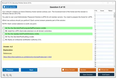 Microsoft 70-744 Securing Windows Server 2016 Practice test exam simulator test engine exam Prep practice test questions answers Image 5