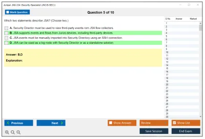 Juniper JN0-334 Security-Specialist (JNCIS-SEC) Practice test exam simulator test engine exam Prep practice test questions answers Image 5