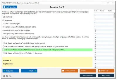 Adobe AD0-E101 Adobe Experience Manager Forms Architect Practice test exam simulator test engine exam Prep practice test questions answers Image 5