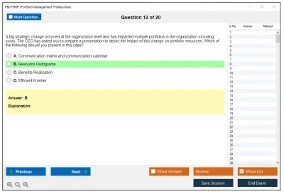 PMI PfMP Portfolio Management Professional (PfMP) Practice test exam simulator test engine exam Prep practice test questions answers Image 12