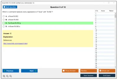 Novell 050-733 SUSE Certified Linux Administrator 12 Practice test exam simulator test engine exam Prep practice test questions answers Image 9