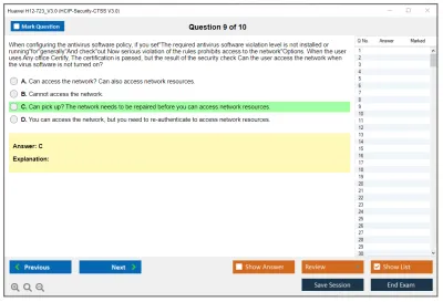 Huawei H12-723_V3.0 HCIP-Security-CTSS V3.0 Practice test exam simulator test engine exam Prep practice test questions answers Image 9