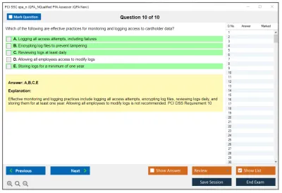 PCI SSC qpa_n QPA_NQualified PIN Assessor (QPA New) Practice test exam simulator test engine exam Prep practice test questions answers Image 10