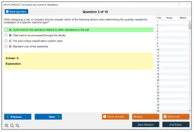 APICS CPIM-ECO Execution and Control of Operations Practice test exam simulator test engine exam Prep practice test questions answers Image 3