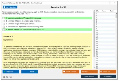 Amazon Web Services CLF-C02 AWS Certified Cloud Practitioner Practice test exam simulator test engine exam Prep practice test questions answers Image 9