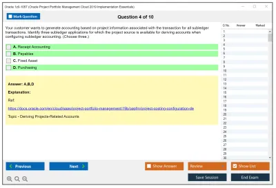 Oracle 1z0-1057 Oracle Project Portfolio Management Cloud 2019 Implementation Essentials Practice test exam simulator test engine exam Prep practice test questions answers Image 4