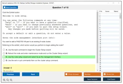 Network Appliance NS0-183 NetApp Certified Storage Installation Engineer, ONTAP Practice test exam simulator test engine exam Prep practice test questions answers Image 7