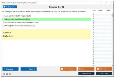 ECCouncil 312-49 Computer Hacking Forensic Investigator Practice test exam simulator test engine exam Prep practice test questions answers Image 5