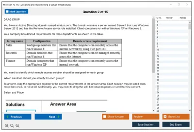 Microsoft 70-413 Designing and Implementing a Server Infrastructure Practice test exam simulator test engine exam Prep practice test questions answers Image 2