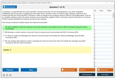 Salesforce B2C-Solution-Architect Salesforce Certified B2C Solution Architect Practice test exam simulator test engine exam Prep practice test questions answers Image 7
