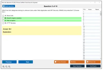 Palo Alto Networks PCCSE Prisma Certified Cloud Security Engineer Practice test exam simulator test engine exam Prep practice test questions answers Image 5