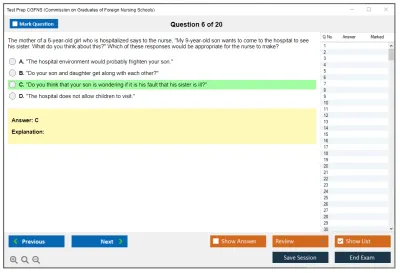Test Prep CGFNS Commission on Graduates of Foreign Nursing Schools Practice test exam simulator test engine exam Prep practice test questions answers Image 6