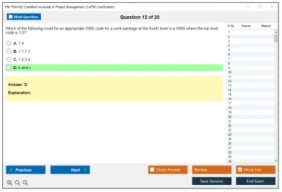PMI PMI-002 Certified Associate in Project Management (CAPM) Certification Practice test exam simulator test engine exam Prep practice test questions answers Image 12