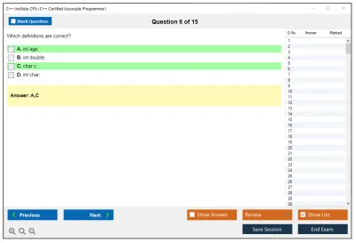 C++ Institute CPA C++ Certified Associate Programmer Practice test exam simulator test engine exam Prep practice test questions answers Image 6