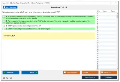 Huawei H12-322 Huawei Certified ICT Professional - Wireless Local Area Network- Planning and Optimizing Enterprise WLAN Practice test exam simulator test engine exam Prep practice test questions answers Image 7