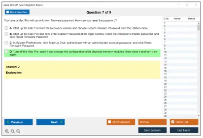 Apple 9L0-406 Mac Integration Basics Practice test exam simulator test engine exam Prep practice test questions answers Image 7