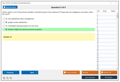 Cisco 700-801 IoT Sales Fundamentals Exam Practice test exam simulator test engine exam Prep practice test questions answers Image 5